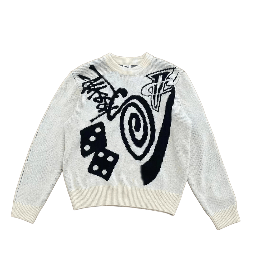 White Sweater – Black Design | Streetcalture®