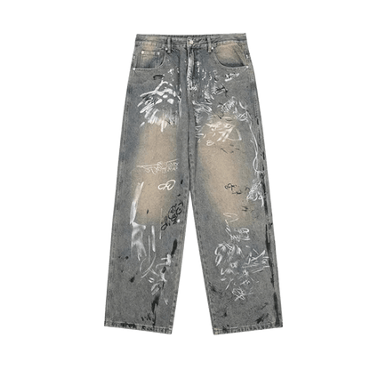 Jeansy z grafitti