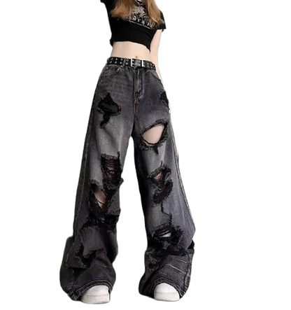 Jeansy z przetarciami